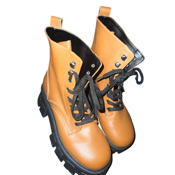 Marc Fisher Shoes - Marc Fisher LTD Women Happy Leather Lace Up Ankle Bootie Size 6.5